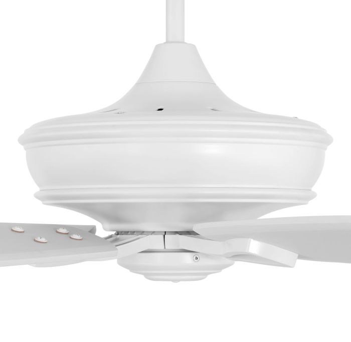 60" Santori Indoor/Outdoor (Damp) in Matte White w/ White Blades Ceiling Fan CRAFTMADE