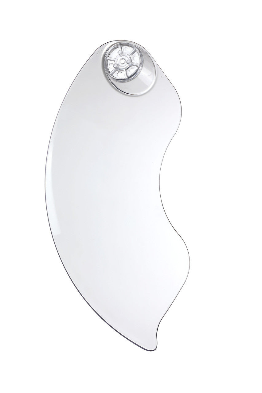 42" Sofia in Brushed Polished Nickel w/ Clear Acrylic Blades