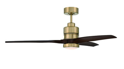 52" Sonnet WiFi in Satin Brass w/ Walnut Blades Ceiling Fan CRAFTMADE