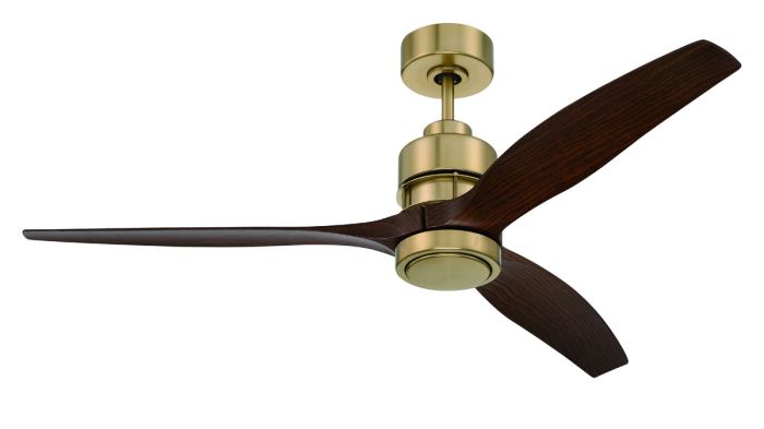 52" Sonnet WiFi in Satin Brass w/ Walnut Blades Ceiling Fan CRAFTMADE