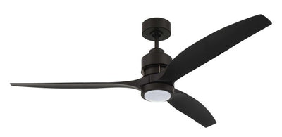 60" Sonnet WiFi in Flat Black  w/ Greywood Blades Ceiling Fan CRAFTMADE