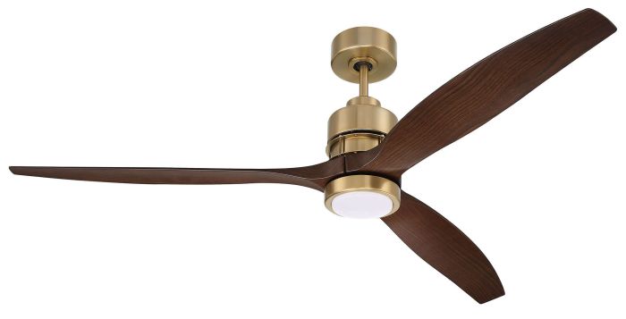 60" Sonnet WiFi in Satin Brass w/ Walnut Blades Ceiling Fan CRAFTMADE