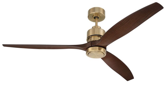 60" Sonnet WiFi in Satin Brass w/ Walnut Blades Ceiling Fan CRAFTMADE