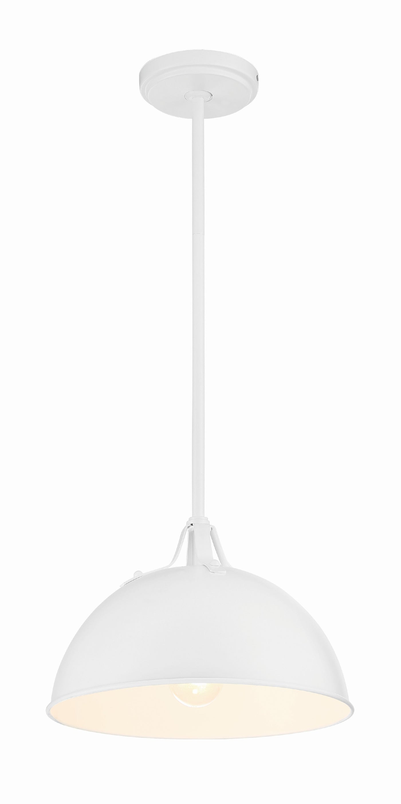 Soto 1 Light White Mini Pendant Pendant Crystorama