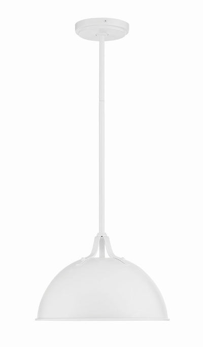 Soto 1 Light White Mini Pendant Pendant Crystorama