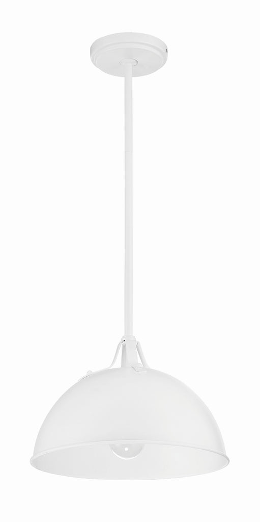 Soto 1 Light White Mini Pendant Pendant Crystorama