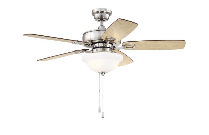 42" Twist N Click in Brushed Polished Nickel w/ Ash/Mahogany Blades Ceiling Fan CRAFTMADE