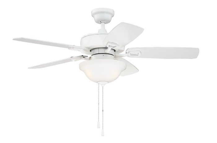 42" Twist N Click in White w/ White/White Oak Blades Ceiling Fan CRAFTMADE