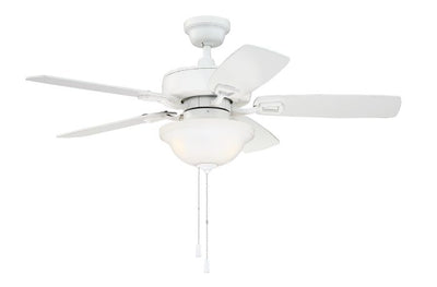 42" Twist N Click in White w/ White/White Oak Blades Ceiling Fan CRAFTMADE