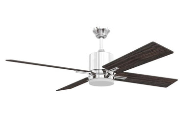 52" Teana in Chrome w/ Brushed Nickel/Walnut Blades Ceiling Fan CRAFTMADE