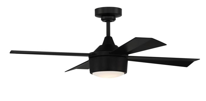 42" Theo,Flat Black Finish, Flat Black Blades, Light Kit Inlcuded (Optional) Ceiling Fan CRAFTMADE