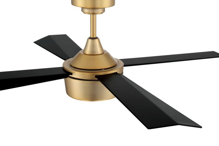 42" Theo,Satin Brass Finish, Flat Black Blades, Light Kit Inlcuded (Optional) Ceiling Fan CRAFTMADE