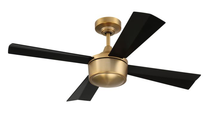 42" Theo,Satin Brass Finish, Flat Black Blades, Light Kit Inlcuded (Optional) Ceiling Fan CRAFTMADE