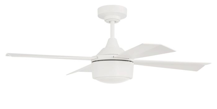 42" Theo,White Finish, White Blades, Light Kit Inlcuded (Optional) Ceiling Fan CRAFTMADE