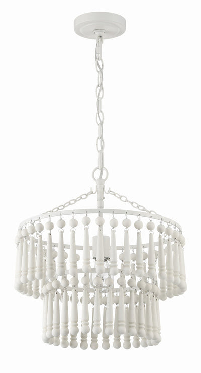 Tiana 1 Light Matte White Pendant Pendant Crystorama