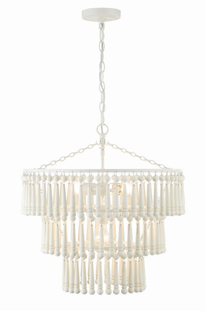 Tiana 3 Light Matte White Chandelier Chandelier Crystorama