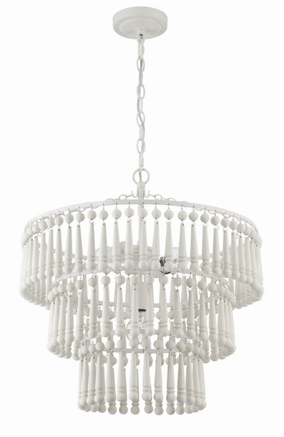 Tiana 3 Light Matte White Chandelier Chandelier Crystorama