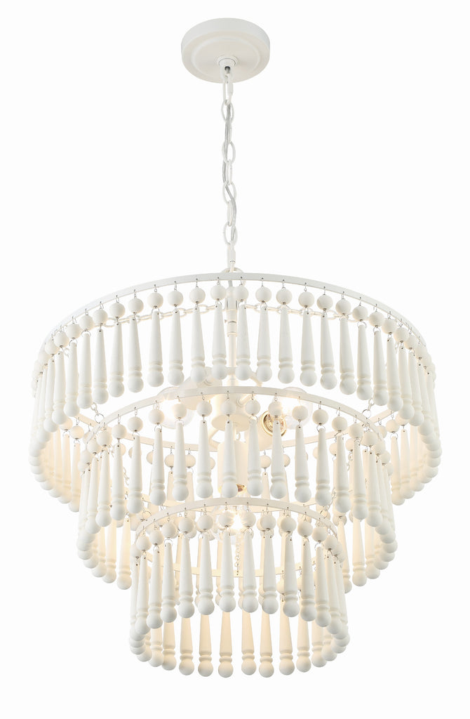 Tiana 3 Light Matte White Chandelier Chandelier Crystorama