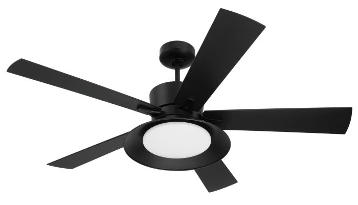 52" Topper in Flat Black w/ Flat Black Blades Ceiling Fan CRAFTMADE