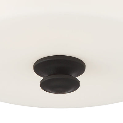 Travis 2 Light Black Forged Semi Flush Mount Semi Flush Crystorama