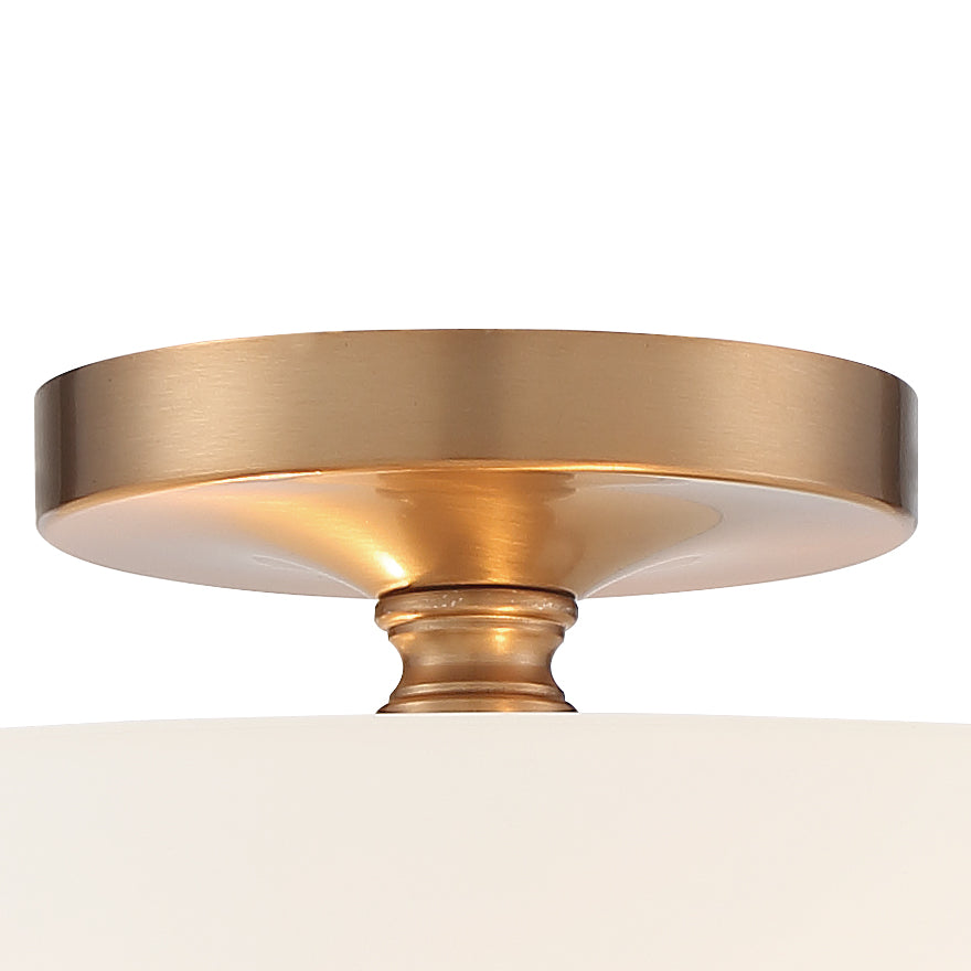 Travis 2 Light Vibrant Gold Semi Flush Mount Semi Flush Crystorama