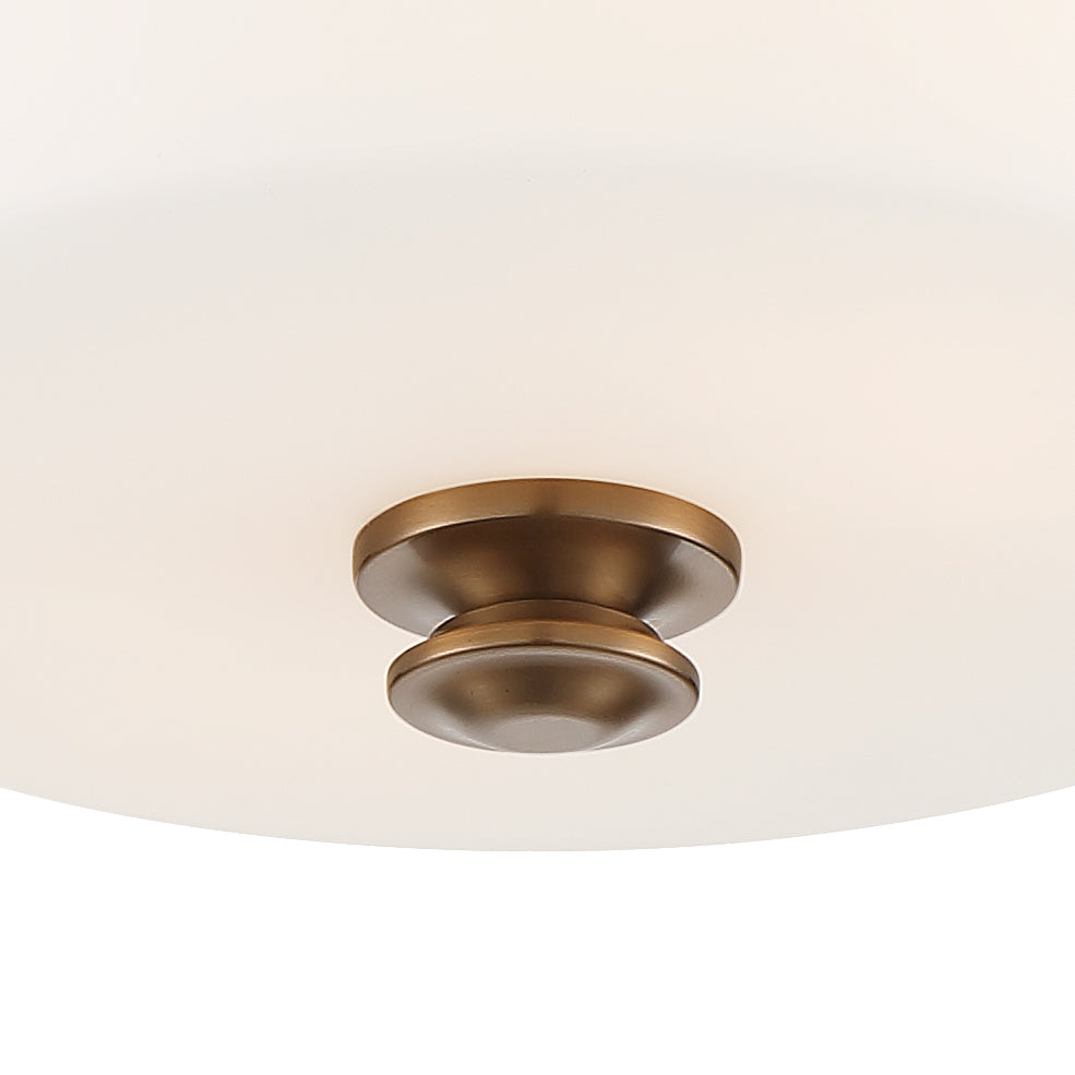 Travis 2 Light Vibrant Gold Semi Flush Mount Semi Flush Crystorama