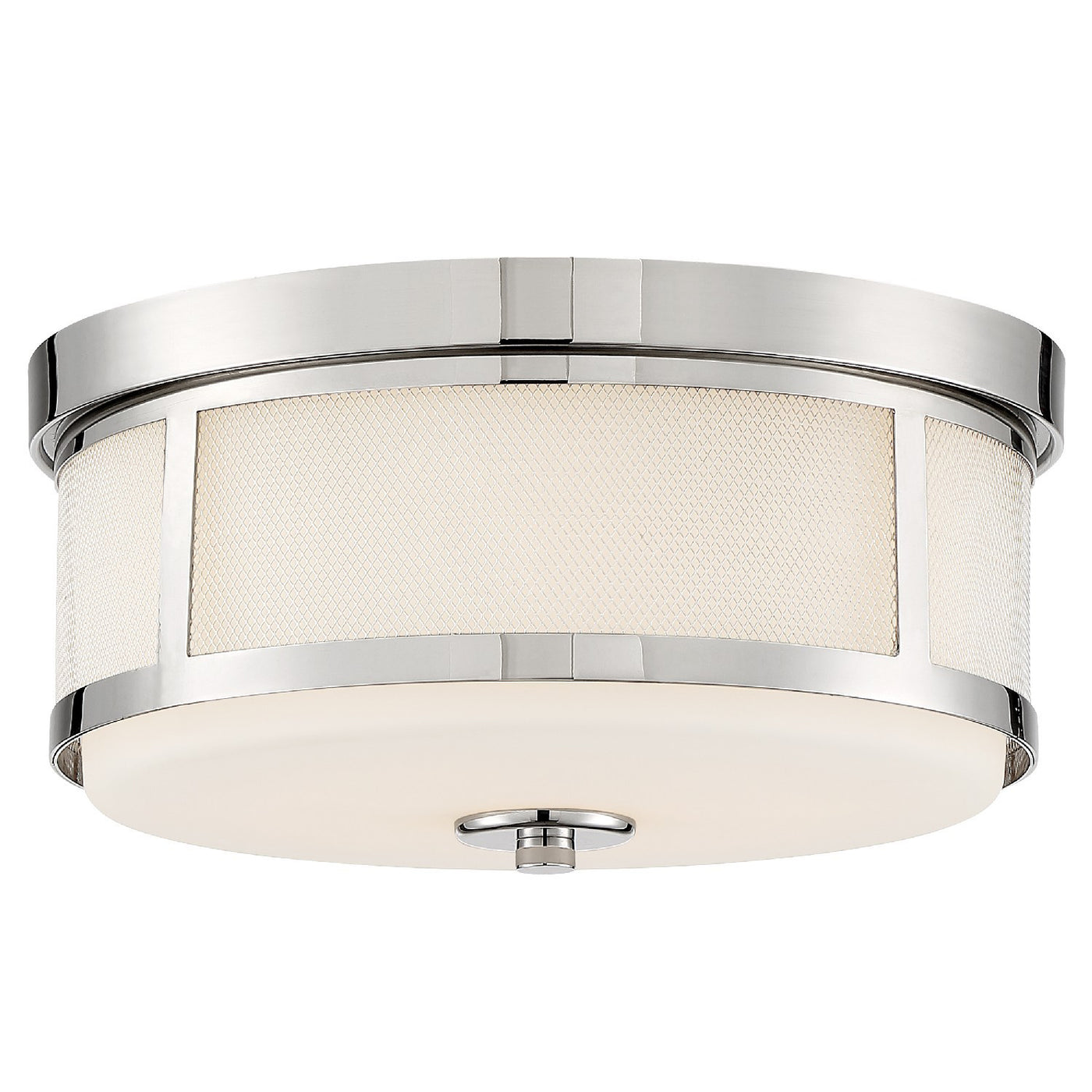 Trevor 2 Light Polished Nickel Flush Mount Semi Flush Crystorama