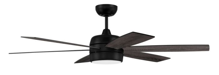 52" Trevor in Flat Black  w/ Flat Black/Greywood Blades Ceiling Fan CRAFTMADE