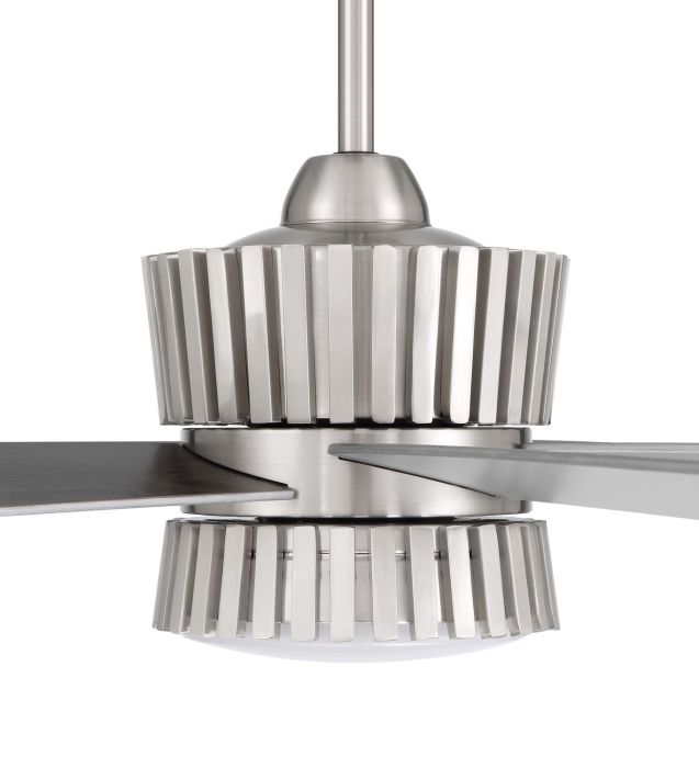 52" Theiry in Brushed Polished Nickel w/ Brushed Nickel/Greywood Blades Ceiling Fan CRAFTMADE