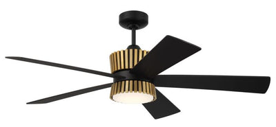 52" Theiry in Flat Black w/ Flat Black/Black Walnut Blades Ceiling Fan CRAFTMADE