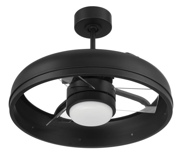 20" Taylor Indoor/Outdoor (Damp) in Flat Black w/ Clear Acrylic Blades Ceiling Fan CRAFTMADE