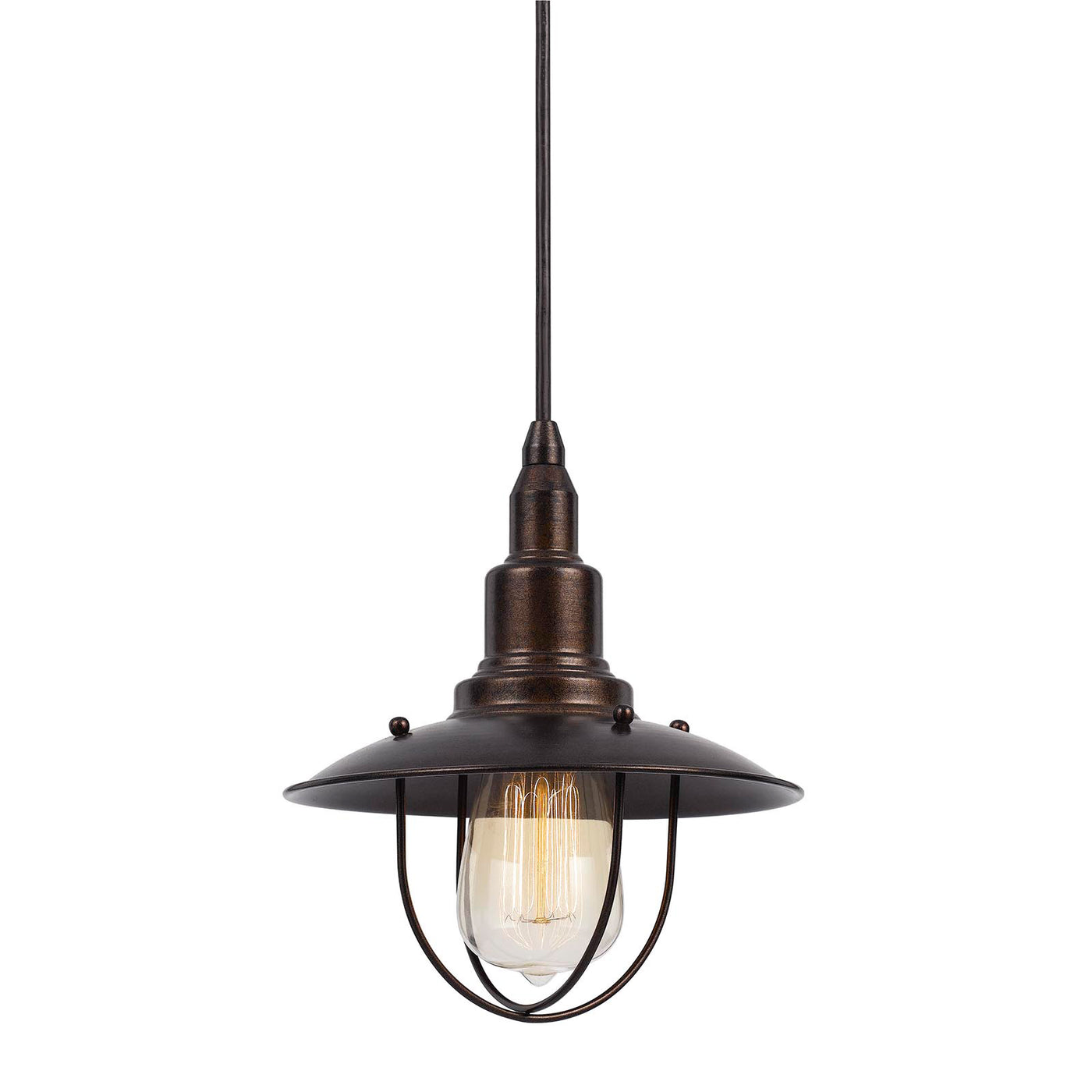 STYLISH METAL PENDANT IN DARK BRONZE Pendant Cal Lighting