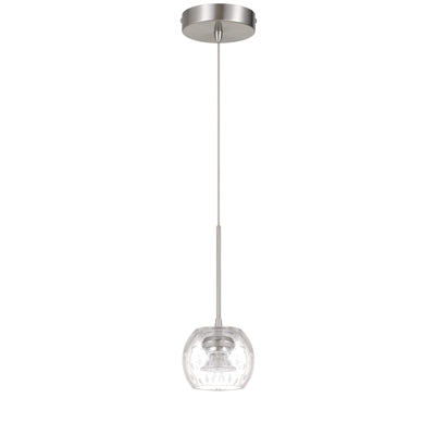 ITHACA 3000K, 8W, 700 LUMEN, 90 CRI DIMMABLE LED GLASS MINI PENDANT WITH CLEAR BULBBED GLASS Pendant Cal Lighting