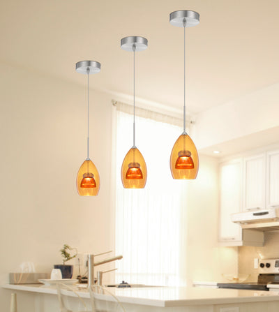 INTEGRATED DIMMABLE LED GLASS MINI PENDANT LIGHT. 6W, 450 LUMEN, 3000K Pendant Cal Lighting