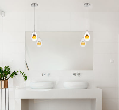 INTEGRATED DIMMABLE LED GLASS MINI PENDANT LIGHT. 6W, 450 LUMEN, 3000K Pendant Cal Lighting