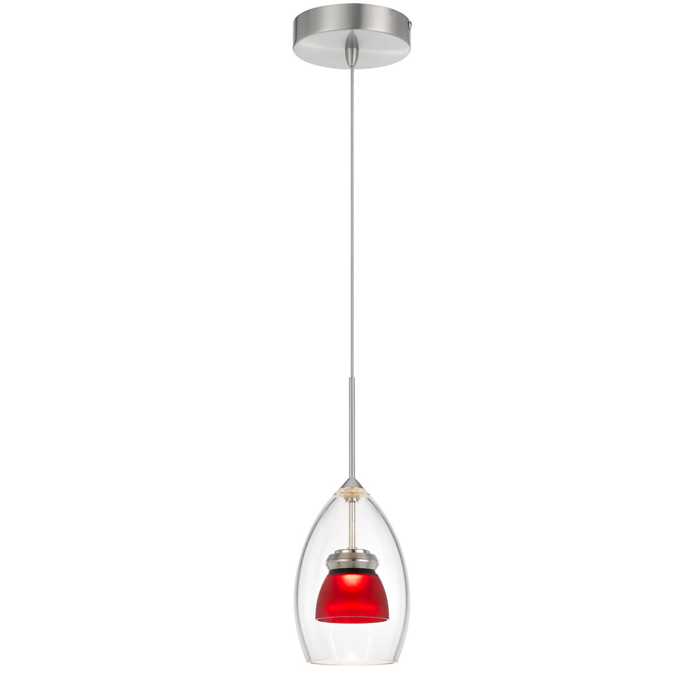 INTEGRATED DIMMABLE LED GLASS MINI PENDANT LIGHT. 6W, 450 LUMEN, 3000K Pendant Cal Lighting