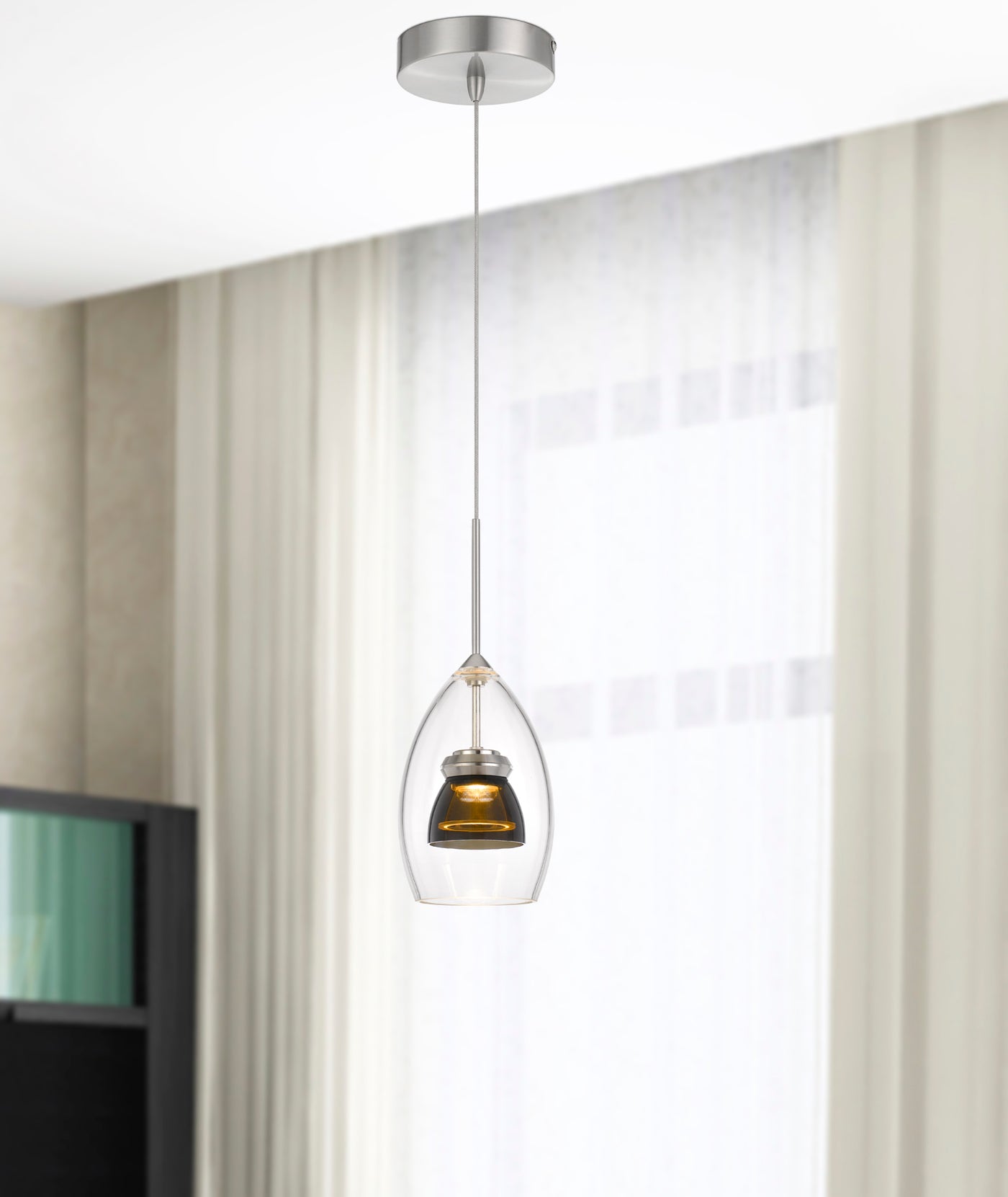 INTEGRATED DIMMABLE LED GLASS MINI PENDANT LIGHT. 6W, 450 LUMEN, 3000K Pendant Cal Lighting