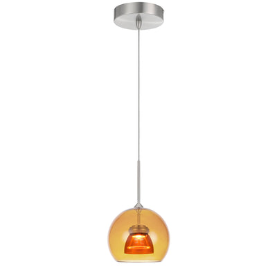 INTEGRATED DIMMABLE LED GLASS MINI PENDANT LIGHT. 6W, 450 LUMEN, 3000K Pendant Cal Lighting