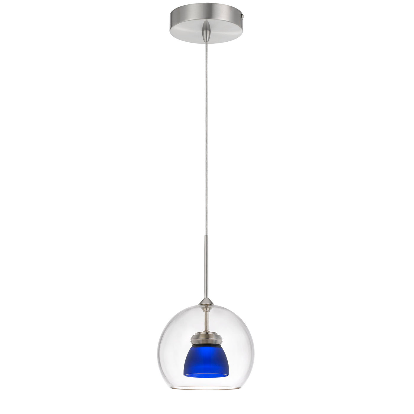 INTEGRATED DIMMABLE LED GLASS MINI PENDANT LIGHT. 6W, 450 LUMEN, 3000K Pendant Cal Lighting