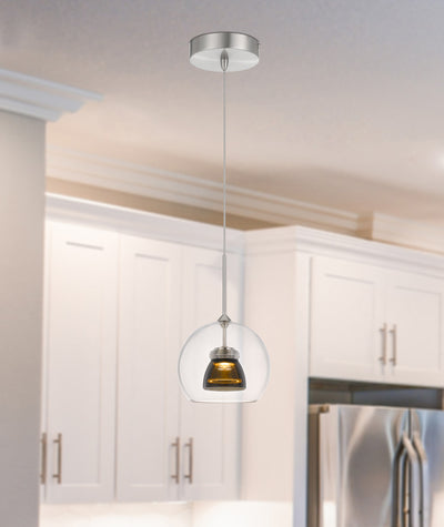 INTEGRATED DIMMABLE LED GLASS MINI PENDANT LIGHT. 6W, 450 LUMEN, 3000K Pendant Cal Lighting