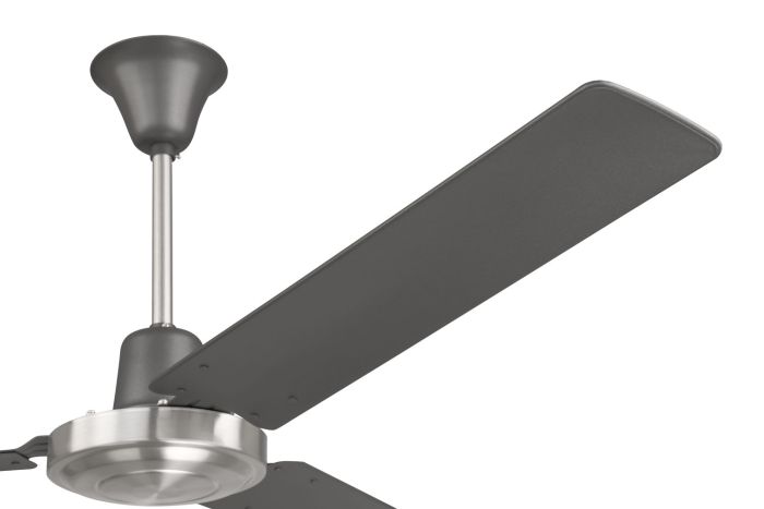 56" Utility in Titanium/Brushed Polished Nickel w/ Titanium Finish Blades Ceiling Fan CRAFTMADE