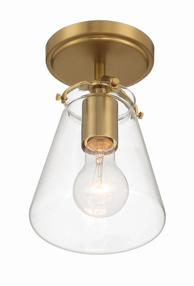 Voss 1 Light Luxe Gold Semi Flush Mount Semi Flush Crystorama