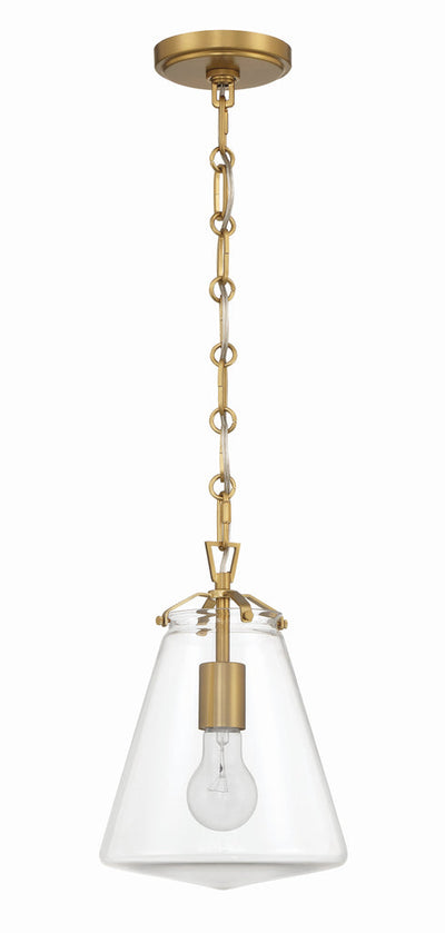 Voss 1 Light Luxe Gold Mini Pendant Pendant Crystorama