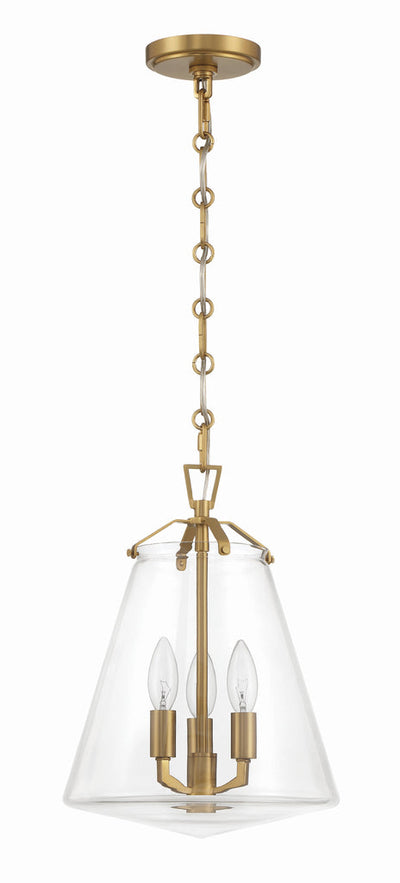 Voss 3 Light Luxe Gold Mini Chandelier Chandelier Crystorama