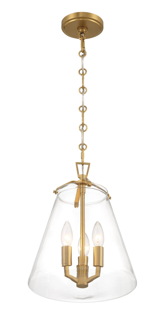 Voss 3 Light Luxe Gold Mini Chandelier Chandelier Crystorama