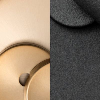 Sloane 1 Light Vibrant Gold + Black Forged Sconce Wall Sconce Crystorama