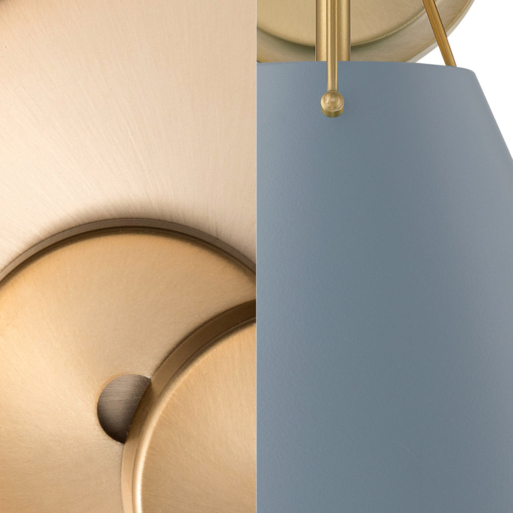 Xavier 6 Light Vibrant Gold + Blue Chandelier Chandelier Crystorama