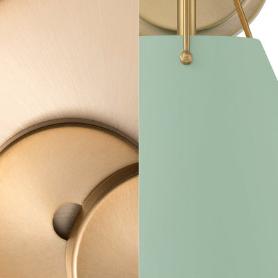 Xavier 1 Light Vibrant Gold + Green Sconce Wall Sconce Crystorama