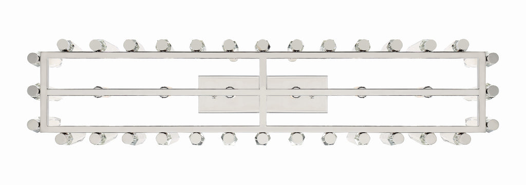 Watson 6 Light Polished Nickel Linear Chandelier Chandelier Crystorama