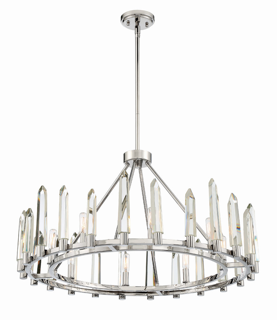 Watson 8 Light Polished Nickel Chandelier Chandelier Crystorama